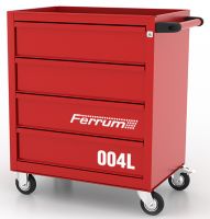 Тележка инструментальная с 4 ящиками, серия L FERRUM Classic красная 02.004L-3000