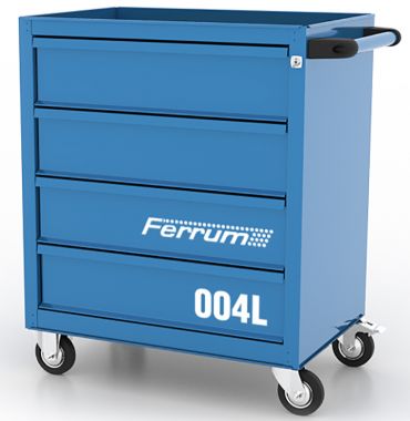 Тележка инструментальная с 4 ящиками, серия L FERRUM Classic синяя 02.004L-5015 ― FERRUM