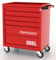 Тележка инструментальная с 6 ящиками серия L FERRUM Classic красная 02.006L-3000