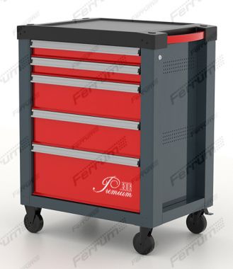 Тележка инструментальная "Premium" с 5 ящиками 12.305 ― FERRUM